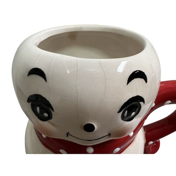 Johanna Parker Ceramic 16oz Vintage Snowman & Reindeer Coffee Cocoa Mug - Picture 7 of 16